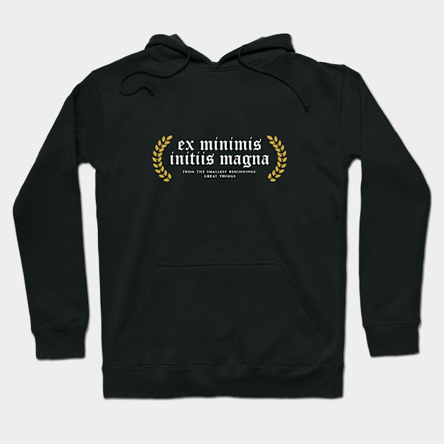 Ex Minimis Initiis Magna - From The Smallest Beginnings, Great Things Hoodie by overweared